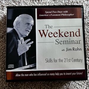 The weekend seminar,12 CDs by Jim Rohn. Skills shared by America’s philosopher.